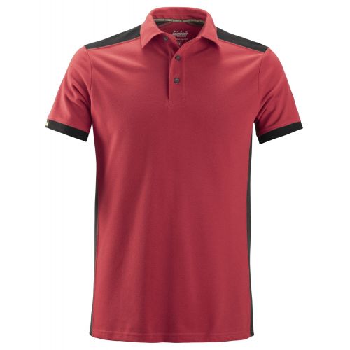 2715 Polo AllroundWork Rojo intenso / Negro