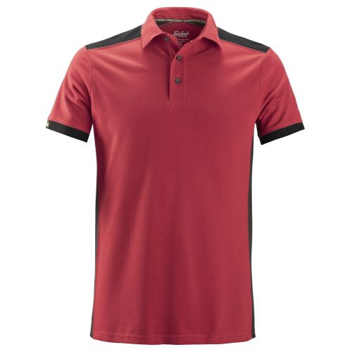 2715 Polo AllroundWork Rojo intenso / Negro