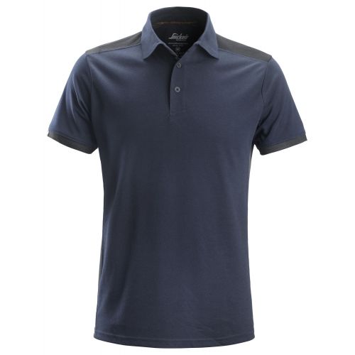 2715 Polo AllroundWork azul marino-gris acero talla S