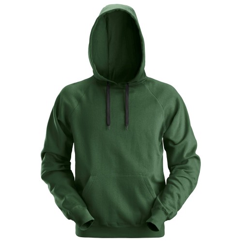 2800 Sudadera clasica con capucha verde forestal talla L