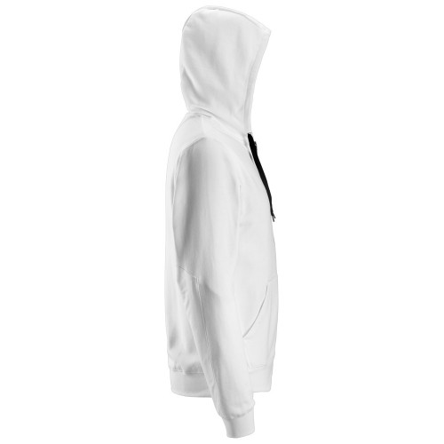 2801 Sudadera clásica con capucha y cremallera completa blanca