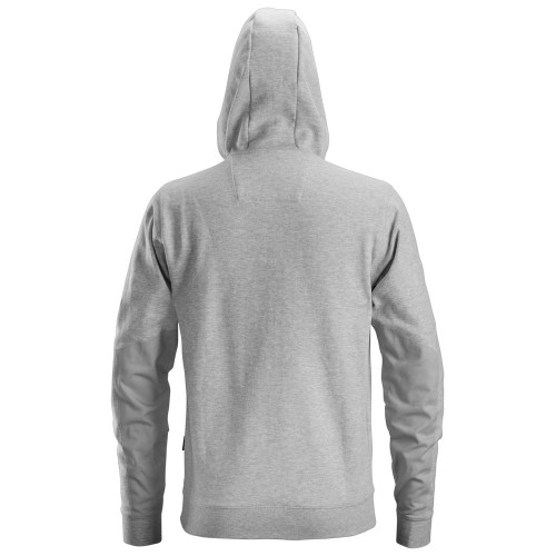 2801 Sudadera clásica con capucha y cremallera completa gris