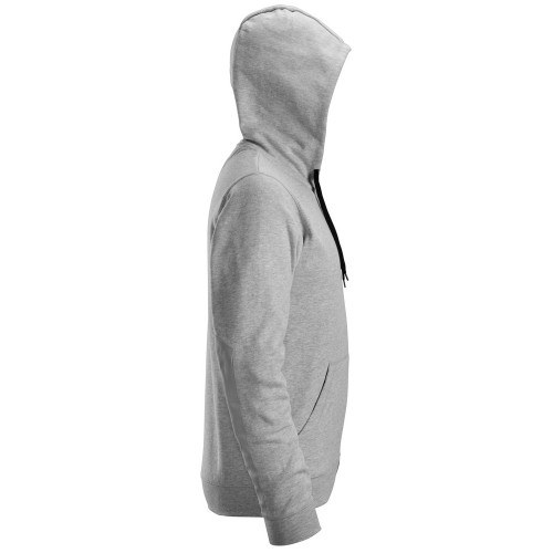 2801 Sudadera clásica con capucha y cremallera completa gris