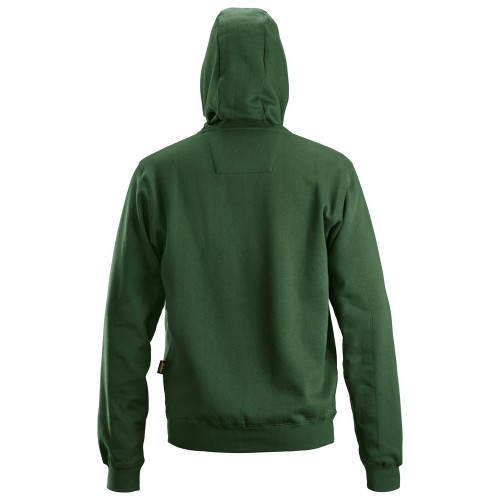 2801 Sudadera clásica con capucha y cremallera completa verde forestal