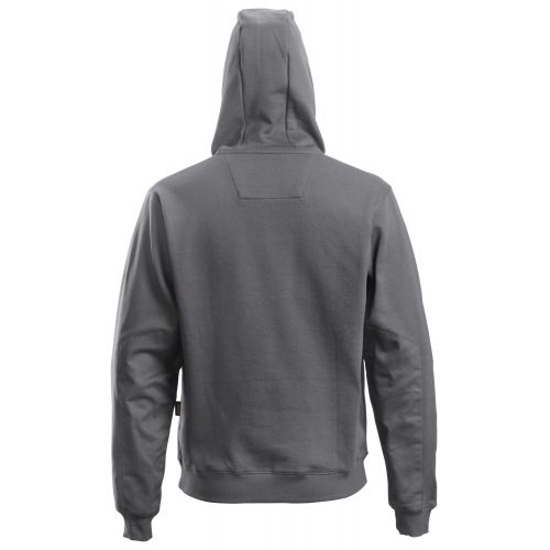 2801 Sudadera clásica con capucha y cremallera completa gris acero