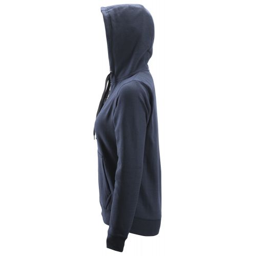 2806 Sudadera mujer con capucha y cremallera completa azul marino