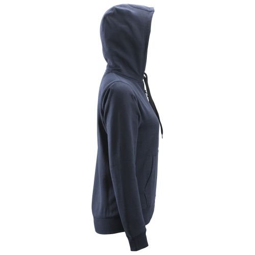 2806 Sudadera mujer con capucha y cremallera completa azul marino