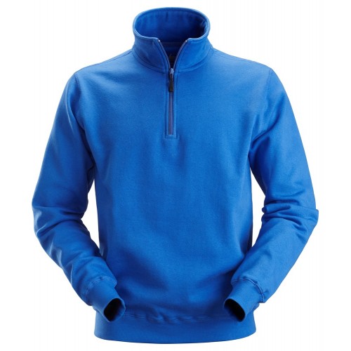 2818 Sudadera con media cremallera azul verdadero talla 3XL