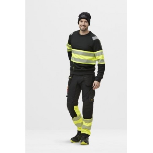 2830 Sudadera alta visibilidad clase 1 negro-amarillo