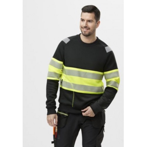 2830 Sudadera alta visibilidad clase 1 negro-amarillo