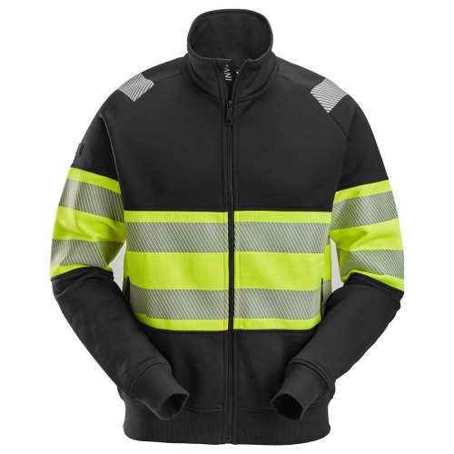 2834 Chaqueta con cremallera completa de alta visibilidad clase 1 negro-amarillo talla XXL