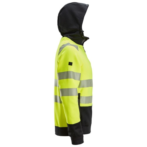 2839 Sudadera alta visibilidad clase 2 con capucha y cremallera completa amarillo-negro