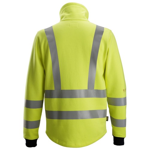 2864 Sudadera ProtecWork alta visibilidad clase 3 con cremallera completa amarillo-azul marino