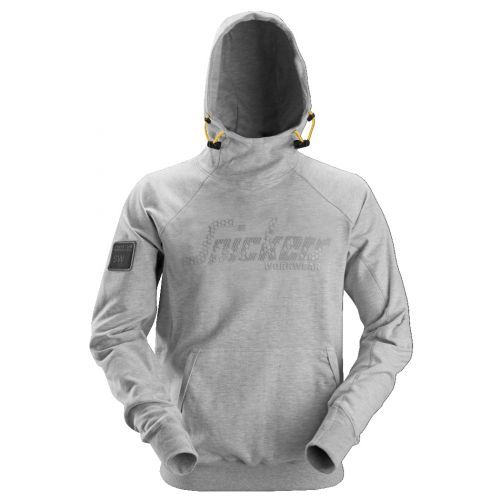 Sudadera Logo 3D con Capucha gris melange T.S