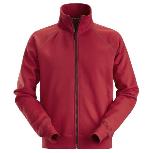 Chaqueta sudadera con cremallera completa Roja chili talla XXL