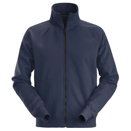 2886 Sudadera tipo chaqueta con cremallera completa azul marino
