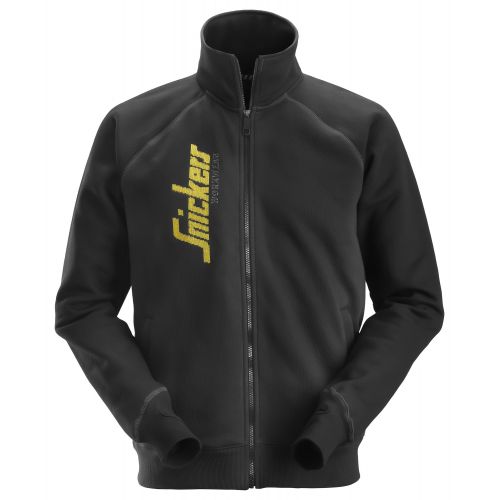 Chaqueta con cremallera completa y logotipo Negra talla S