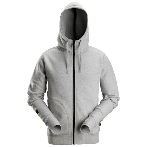 2890 Sudadera con capucha y cremallera completa AllroundWork gris jaspeado talla L