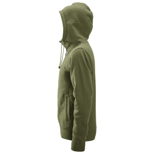 2890 Sudadera con capucha y cremallera completa AllroundWork verde khaki