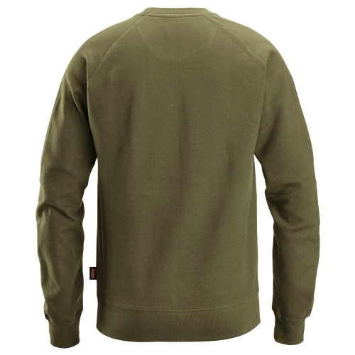 2892 Sudadera con logo verde khaki