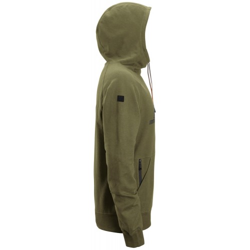 2894 Sudadera con capucha y logo verde khaki