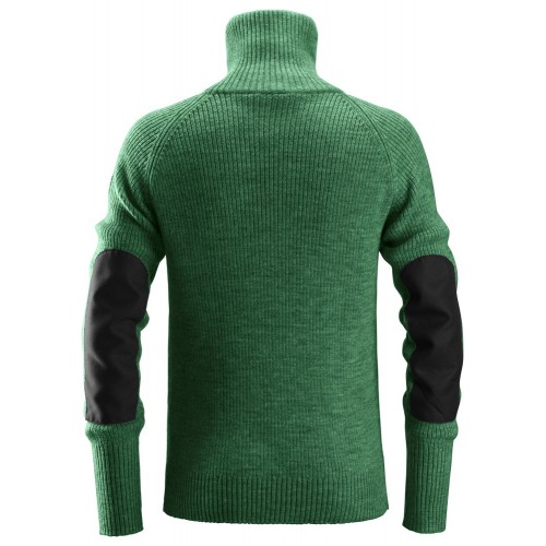 2905 Jersey lana ½ cremallera verde forestal