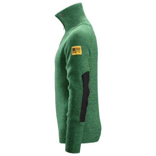 2905 Jersey lana ½ cremallera verde forestal