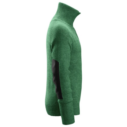 2905 Jersey lana ½ cremallera verde forestal