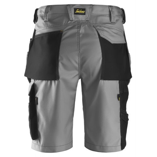 3023 Pantalones cortos de trabajo Rip-Stop con bolsillos flotantes gris/ negro