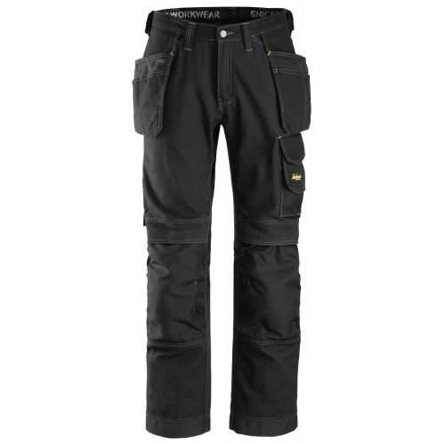 3215 Pantalones largos de trabajo algodón Comfort bolsillos flotantes Negro