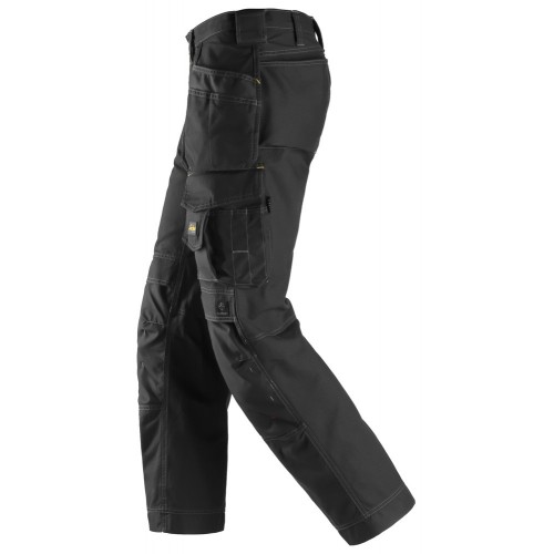 3215 Pantalones largos de trabajo algodón Comfort bolsillos flotantes Negro