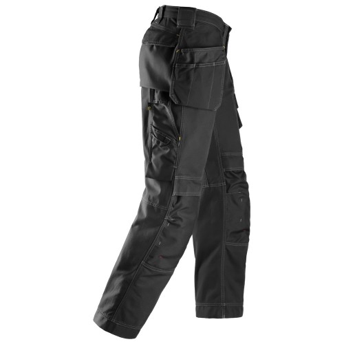 3215 Pantalones largos de trabajo algodón Comfort bolsillos flotantes Negro