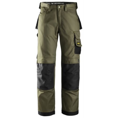 3312 Pantalones largos de trabajo DuraTwill verde oliva-negro
