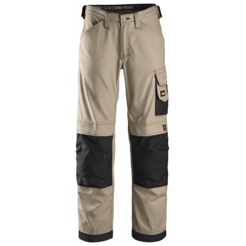 3314 Pantalones largos de trabajo Canvas+ Kaki / Negro