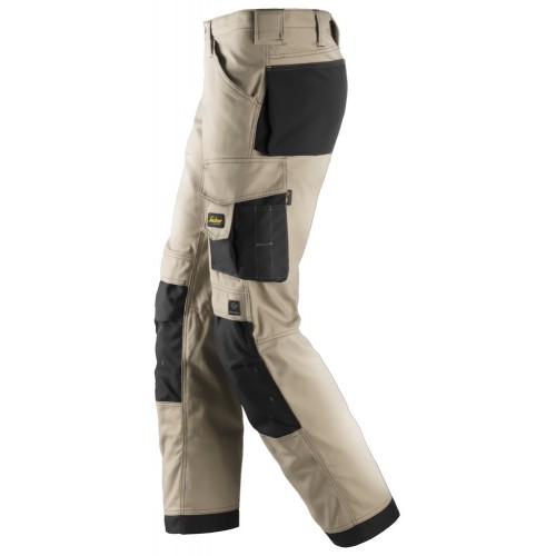 3314 Pantalones largos de trabajo Canvas+ Kaki / Negro