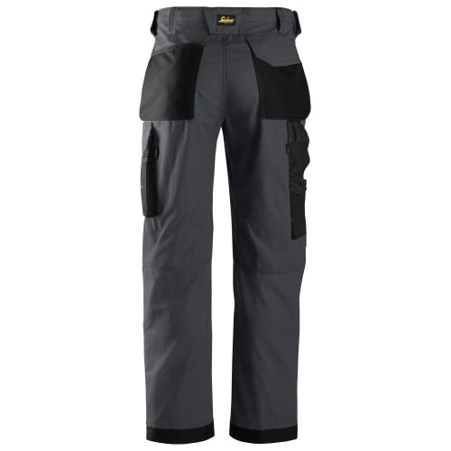 3314 Pantalones largos de trabajo Canvas+ Gris acero / Negro