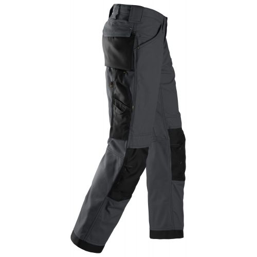 3314 Pantalones largos de trabajo Canvas+ Gris acero / Negro