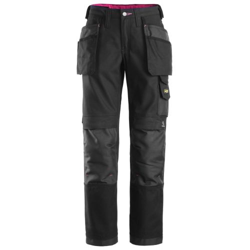 3714 Pantalón largo Canvas+ Mujer con bolsillos flotantes negro talla 46