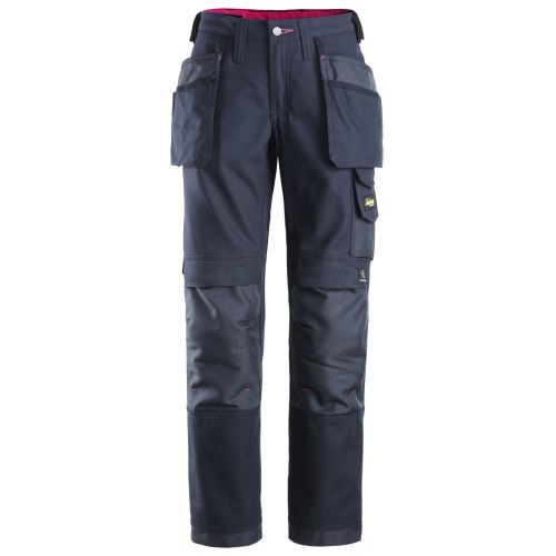 3714 Pantalón largo para mujer con bolsillos flotantes Canvas+ azul marino