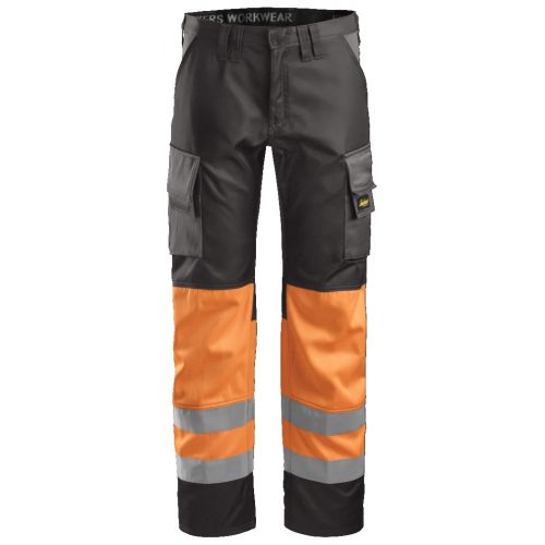 3833 Pantalón largo de alta visibilidad clase 1 gris antracita/ naranja