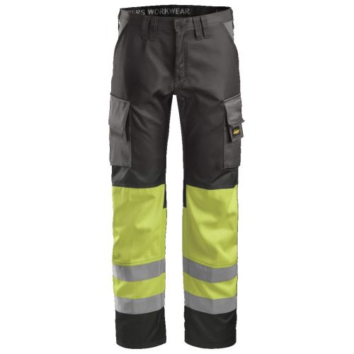 3833 Pantalón largo de alta visibilidad clase 1 gris antracita/ amarillo