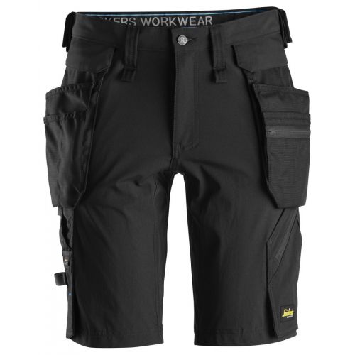 6108 Pantalones cortos de trabajo LiteWork con bolsillos flotantes desmontables negro