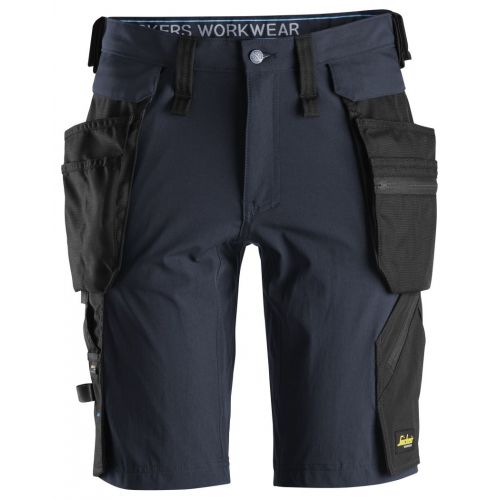 6108 Pantalones cortos de trabajo LiteWork con bolsillos flotantes desmontables azul marino/ negro