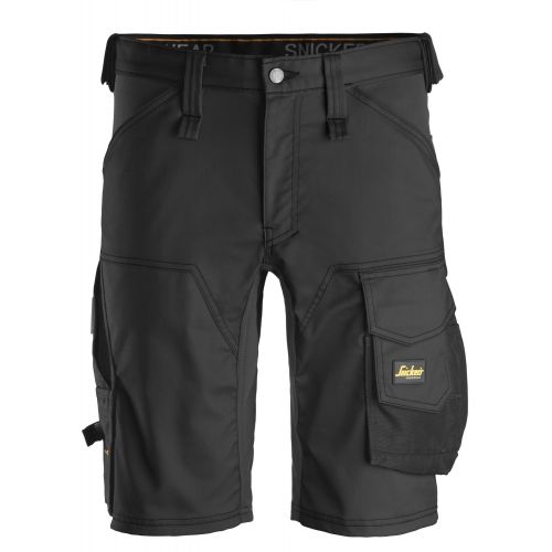 6143 Pantalones cortos de trabajo elásticos Slim Fit AllroundWork negro