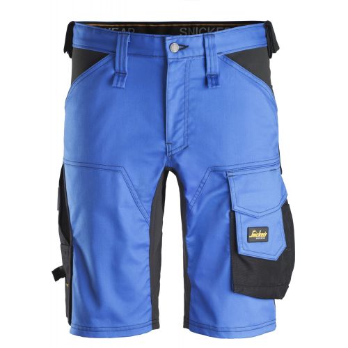 6143 Pantalones cortos de trabajo elásticos Slim Fit AllroundWork azul verdadero/ negro
