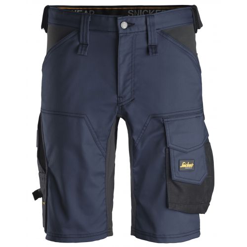 6143 Pantalones cortos de trabajo elásticos Slim Fit AllroundWork azul marino/ negro