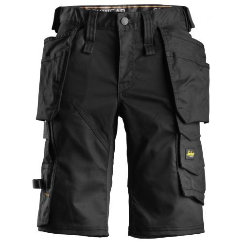 6147 Pantalones cortos de trabajo elásticos para mujer con bolsillos flotantes AllroundWork negro talla 46