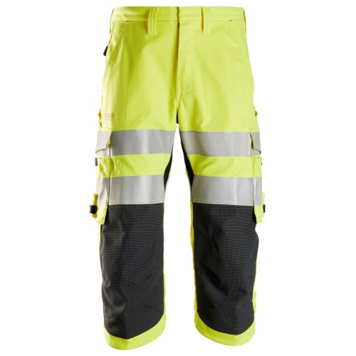 6161 Pantalones pirata de trabajo de alta visibilidad clase 2 ProtecWork amarillo talla 56