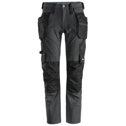 6208 Pantalones largos de trabajo bolsillos flotantes desmontables LiteWork Gris Acero/Negro