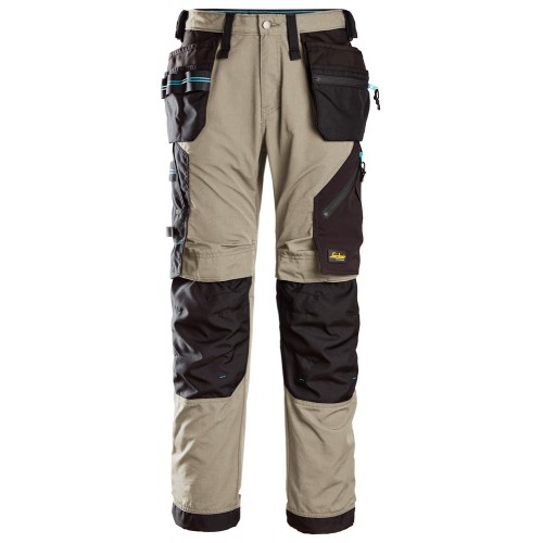 6210 Pantalones largos de trabajo con bolsillos flotantes LiteWork 37.5® beige-negro talla 100